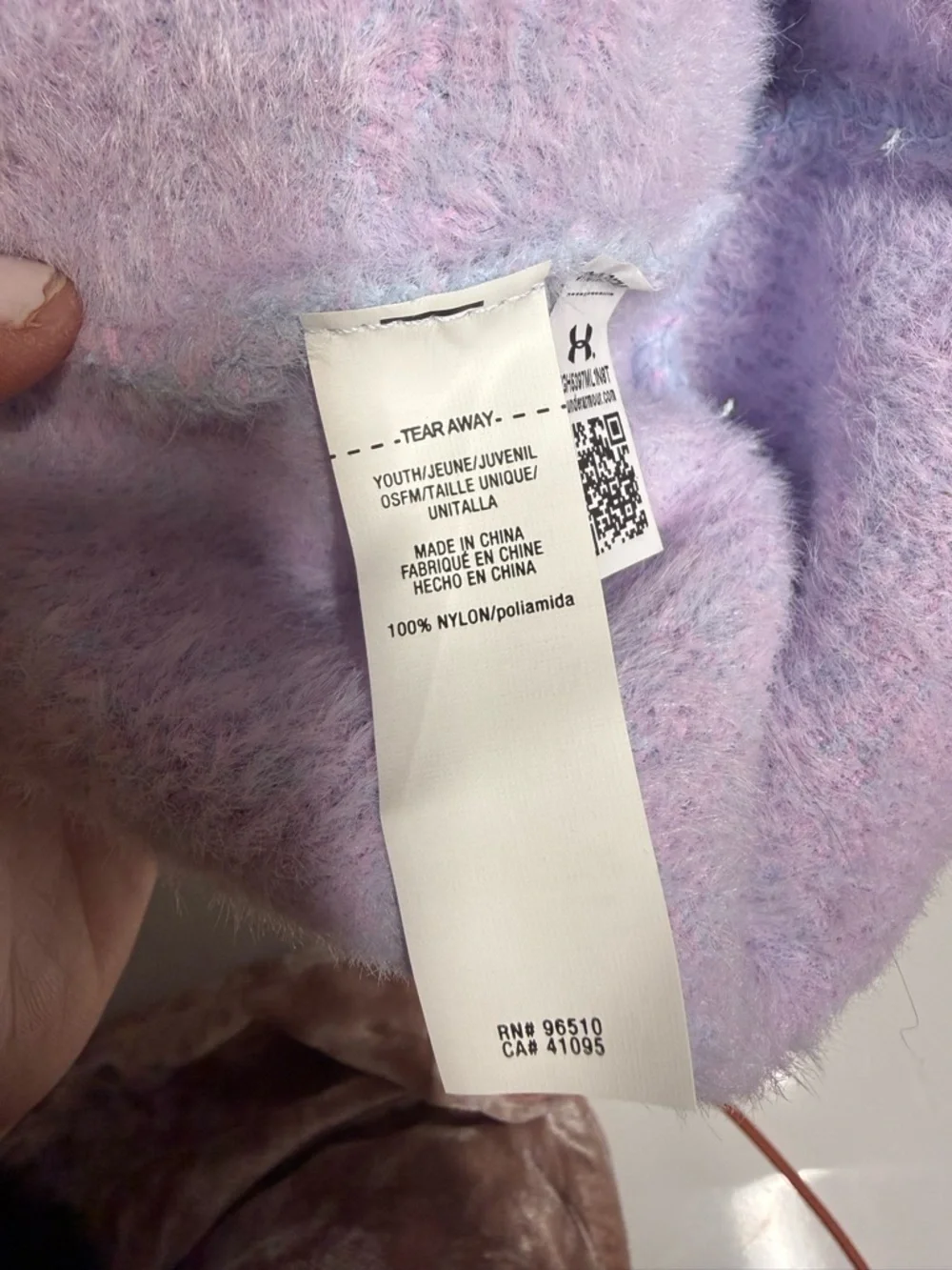 Under Armour Youth Fuzzy Beanie Hat Pastel Blue Pink Soft Winter OSFM